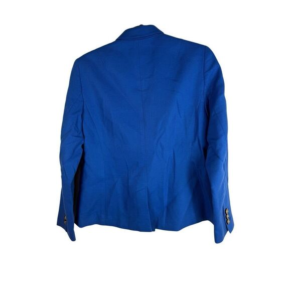 Talbots Bright Blue Linen Jacket- Size 6P - Picture 3 of 7